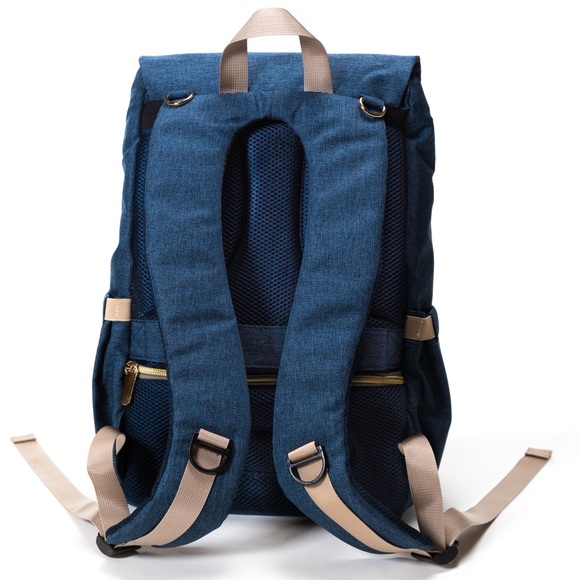 🚫SOLD OUT🚫 kikidee denim blue diaper bag backpack 👶🏼💕 - Picture 5 of 8